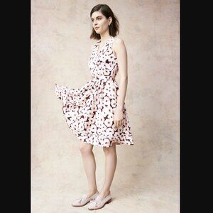 Banana Republic Pink Floral Midi Dress